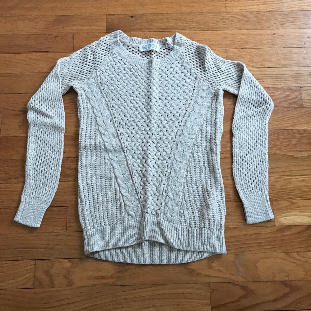 Pink Rose Cable Knit Sweater